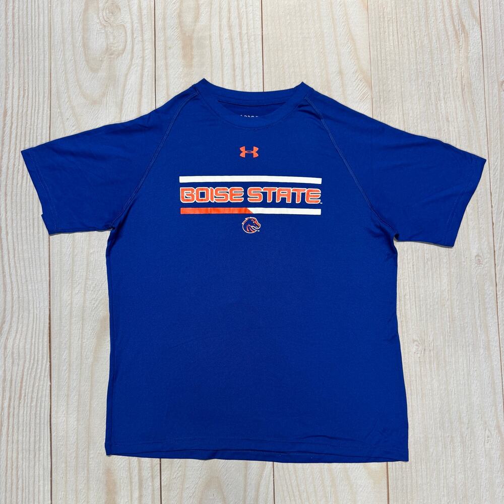 Under Armour Boise State Broncos Youth Size YXL T-Shirt Royal Blue